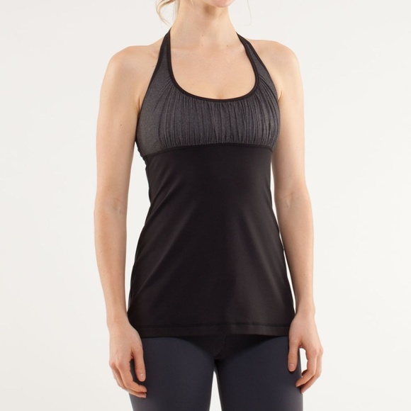 lululemon athletica Tops - Lululemon Namaste Halter Tank Women's 8 Black Grey